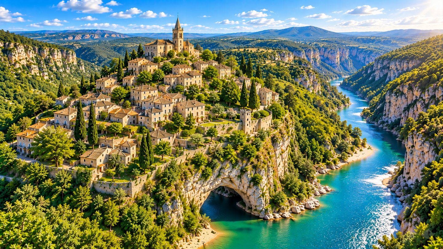 Vue aérienne de Ardèche