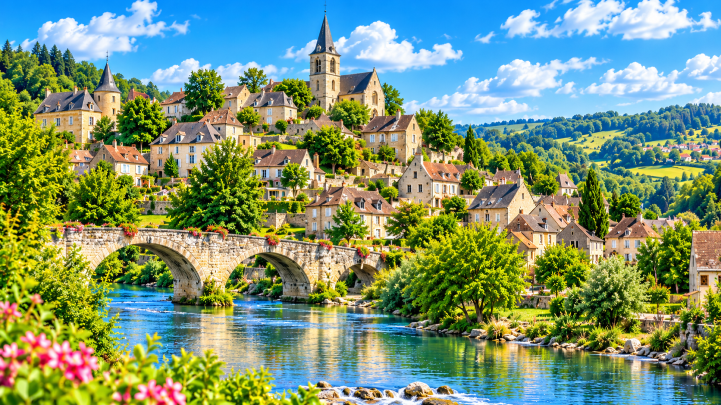 Vue aérienne de Creuse