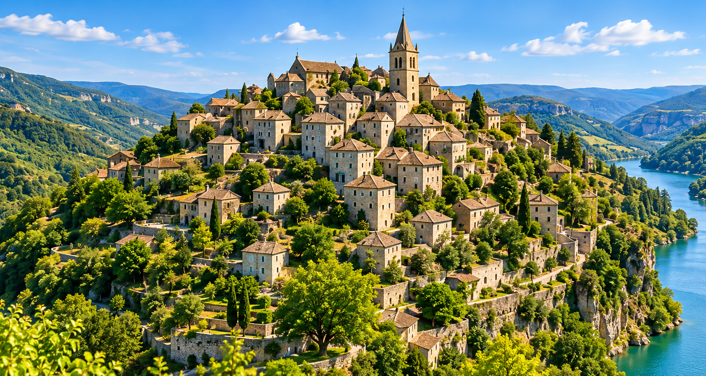 Vue aérienne de Lozère
