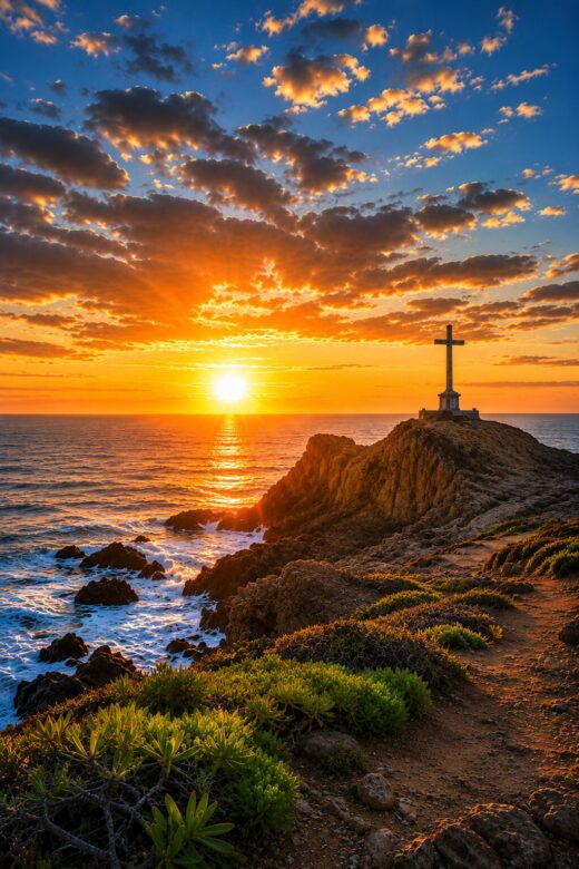 Lever du soleil à la Pointe des Châteaux