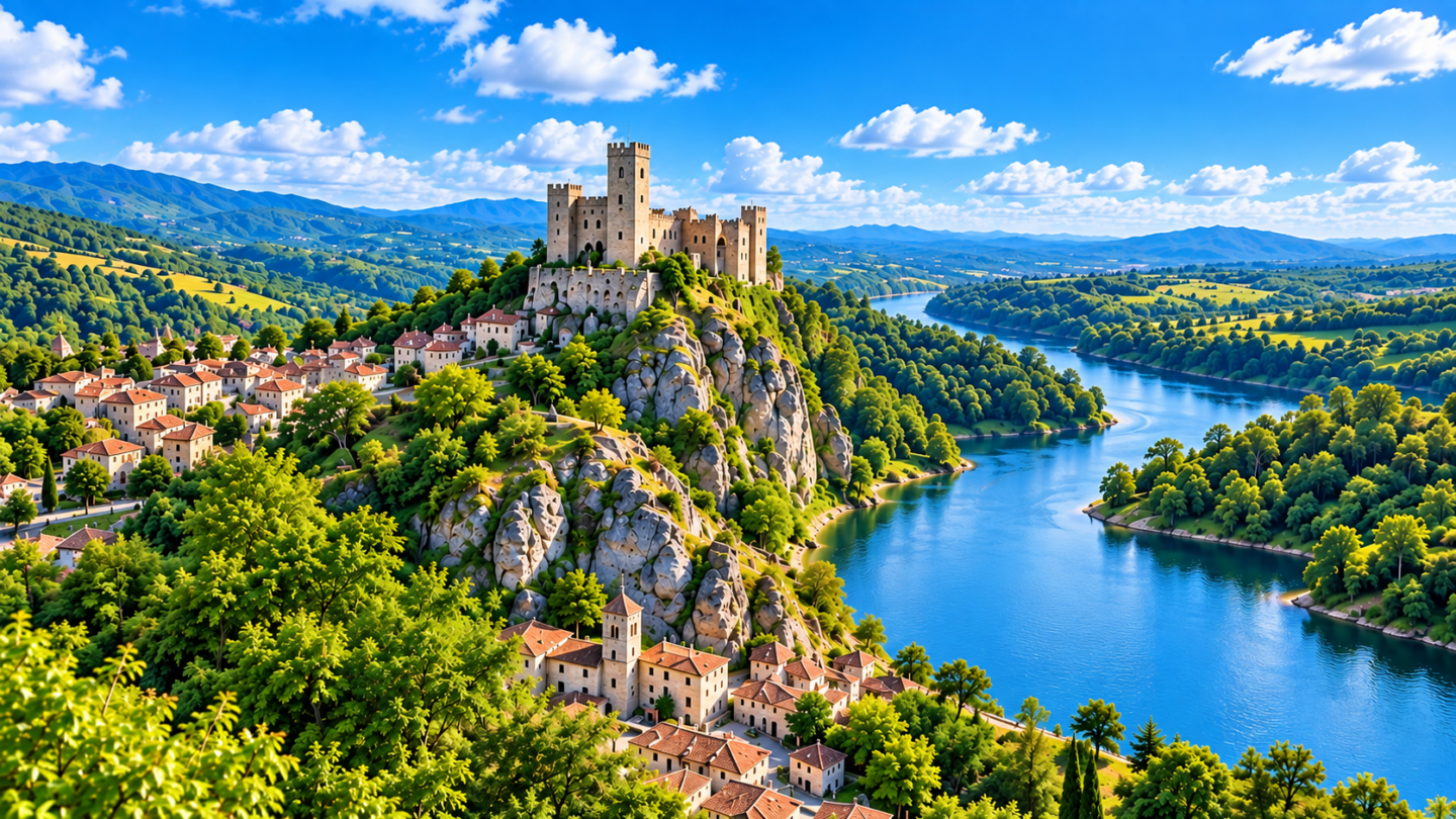 Vue aérienne de Loire