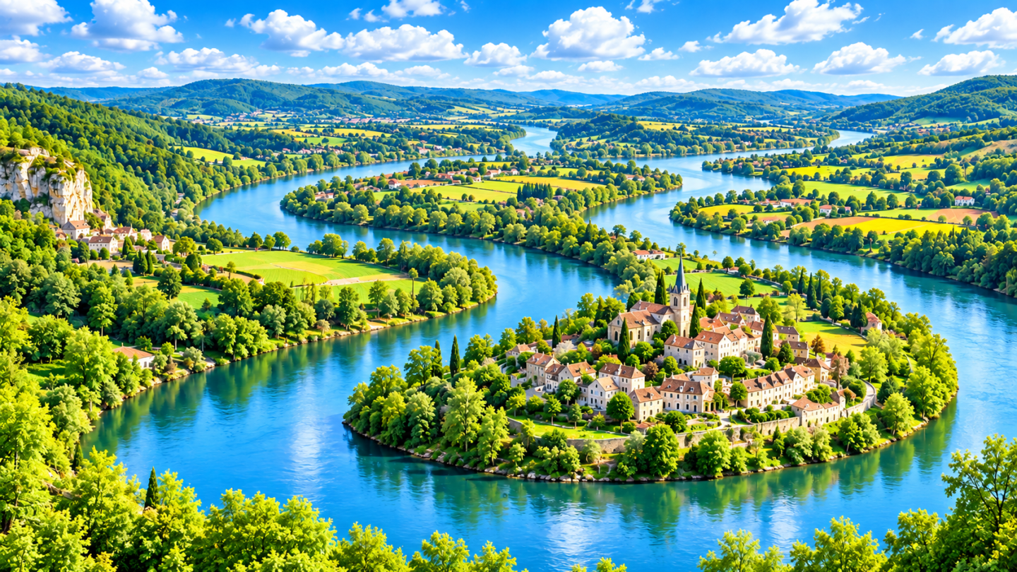 Vue aérienne de Lot-et-Garonne