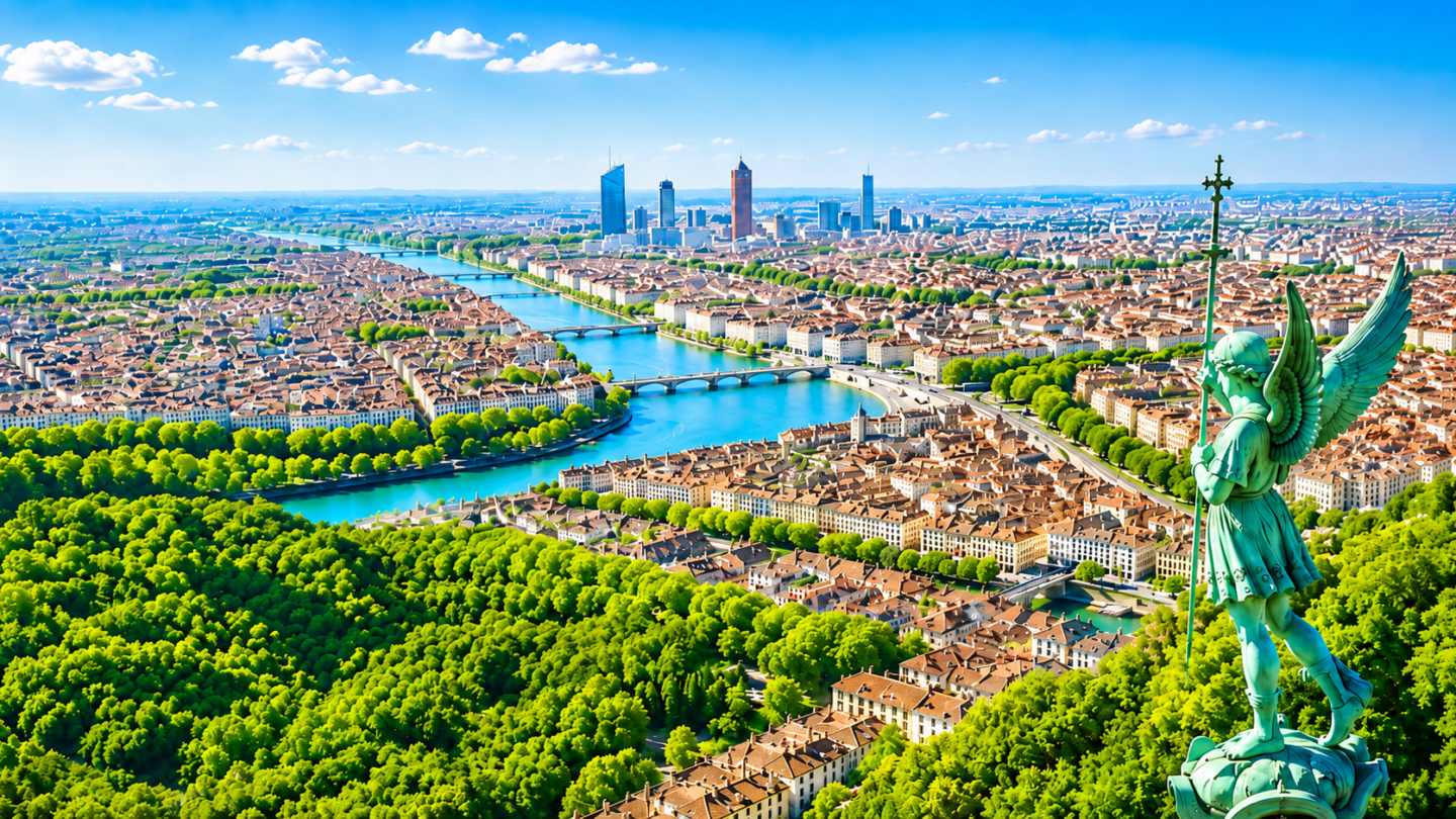 Vue aérienne de Rhône