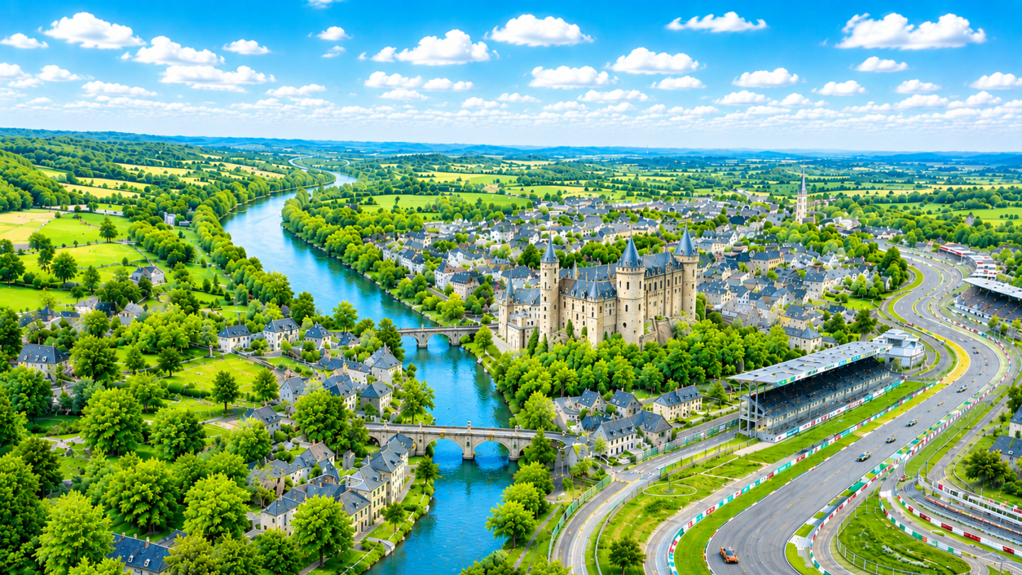 Vue aérienne de Sarthe