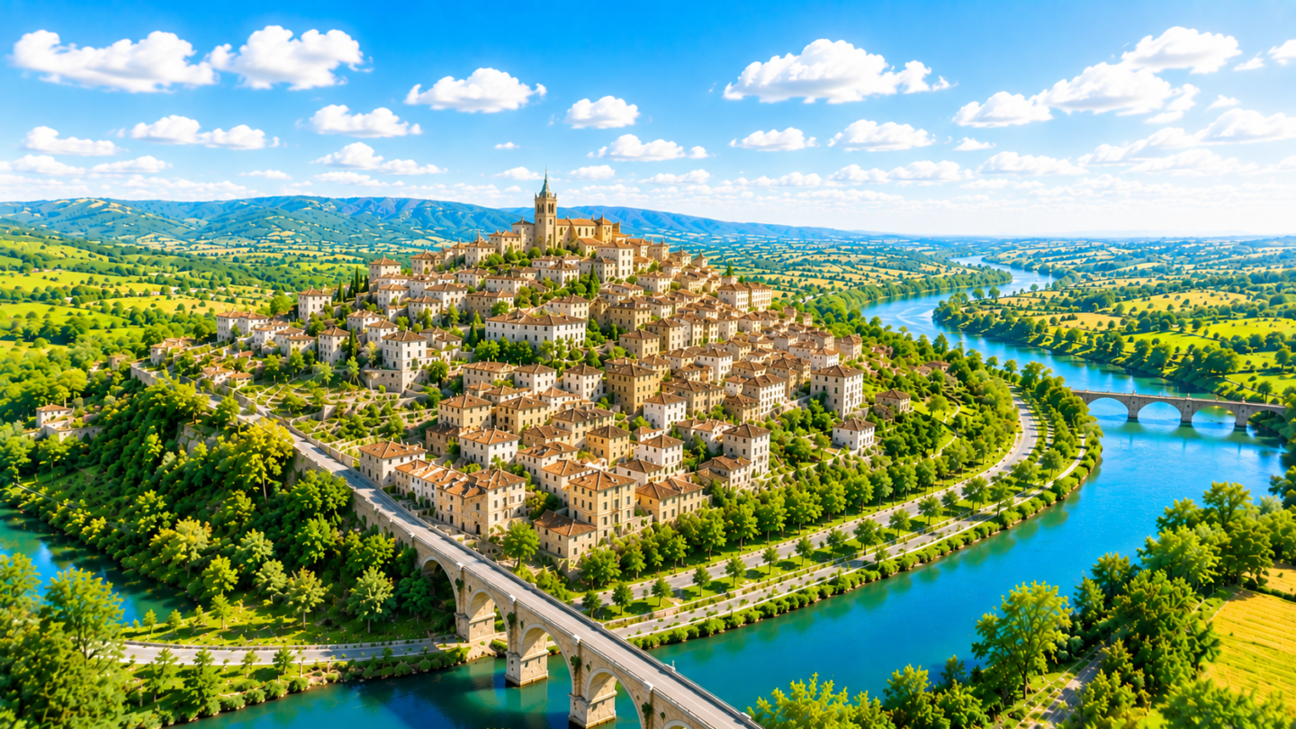 Vue aérienne de Tarn-et-Garonne