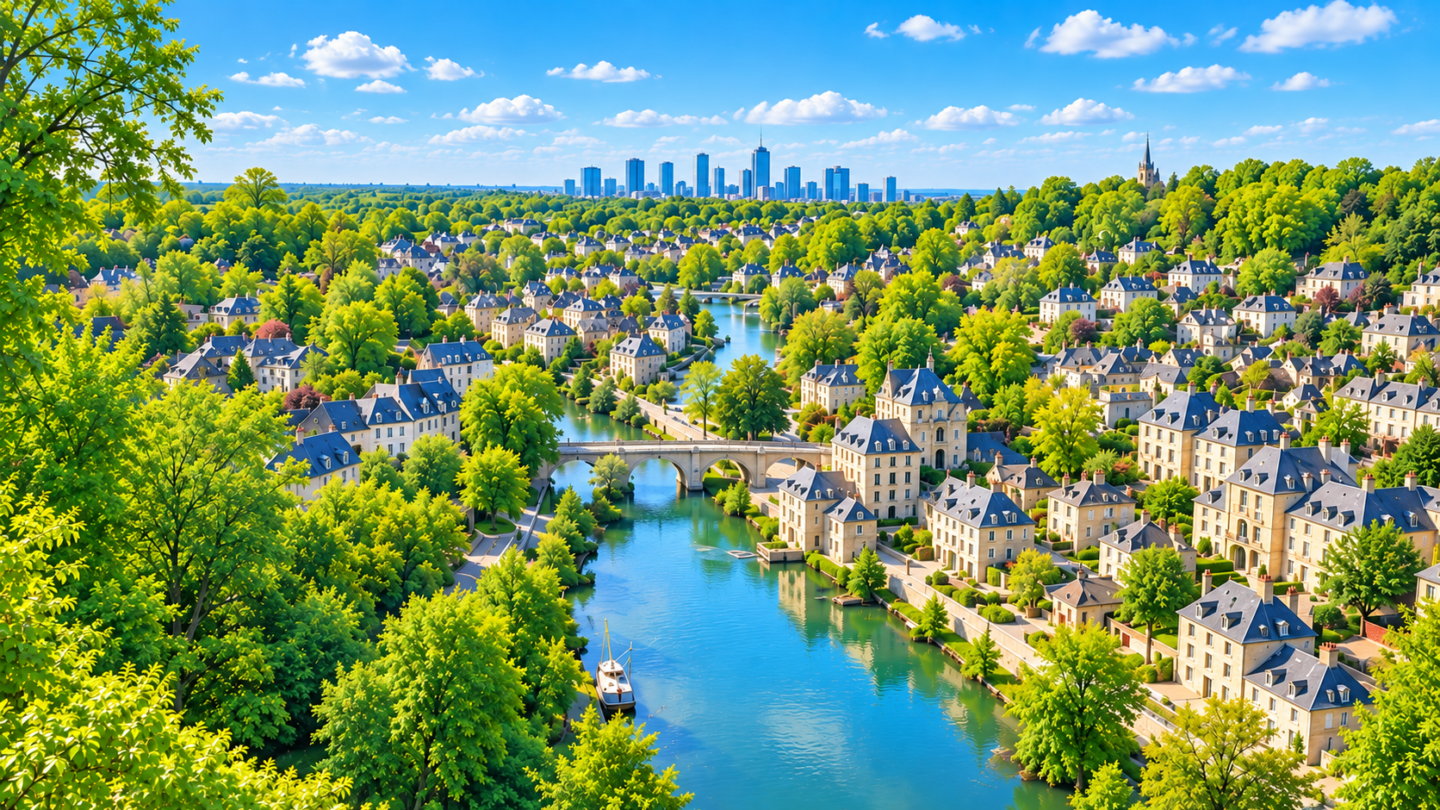 Vue aérienne de Essonne